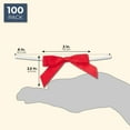 thumbnail image 2 of 100-Pack Twist Tie Bows for Crafts, Pre-Tied Satin Ribbon for Gift Wrap Bags, Party Favors, Baked Goods, Cookies, Mini Bowties for Hair Decorations (2.5x3 in, Red), 2 of 4