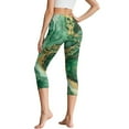 thumbnail image 2 of HELLHERO Marbled Printed Capri Leggings for Women Breathable Yoga Pants High Waisted Workout Leggings Athletic Yoga Capris with Pockets, XS, 2 of 7
