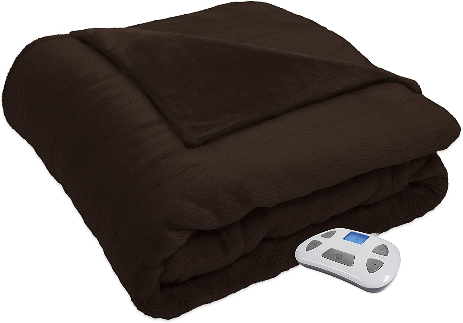 Serta Silky Plush Electric Heated Warming Blanket