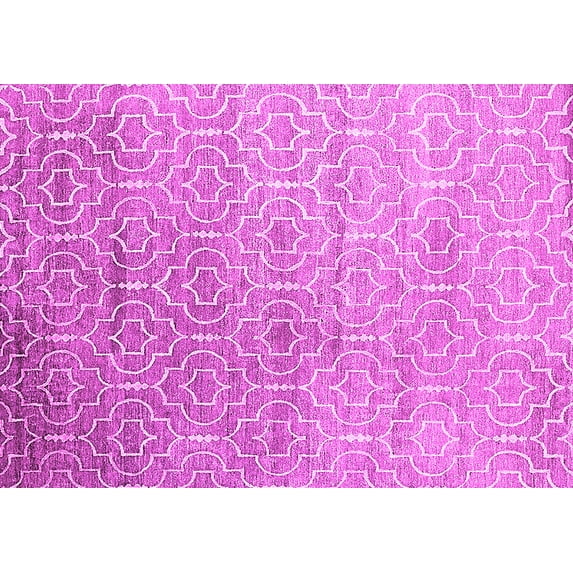 Ahgly Company Indoor Rectangle Trellis Pink Modern Area Rugs, 2' x 3'