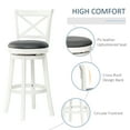 thumbnail image 5 of HOMCOM Swivel Bar Stool, 31" Seat Height PU Leather Upholstered Barstool, 5 of 9