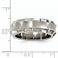 thumbnail image 6 of Edward Mirell Titanium Faceted Edges Brushed & Polished 8mm Ring, 6 of 7