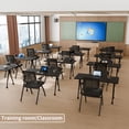 thumbnail image 5 of Fold Conference Room Tables on Wheels, Modern Mobile Flip Top Stackable Training Meeting Table for Office Classroom, 5 of 7