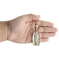 thumbnail image 6 of 10K Yellow Gold Genuine Diamond Mother Mary of Jesus Pendant 2.60" 3D Charm 1 CT, 6 of 6
