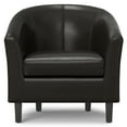 thumbnail image 3 of Austin 30 inch Wide Contemporary Tub Chair in Brown Vegan Faux Leather, 3 of 11
