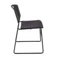 thumbnail image 6 of Kee 36" Round Breakroom Table- Grey/ Black & 4 Zeng Stack Chairs- Black, 6 of 6