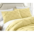 thumbnail image 2 of Chezmoi Collection Sydney 7-Piece Pinch Pleat Comforter Set, Lightweight Pintuck Bedding for All Season, California King, Yellow, 2 of 7