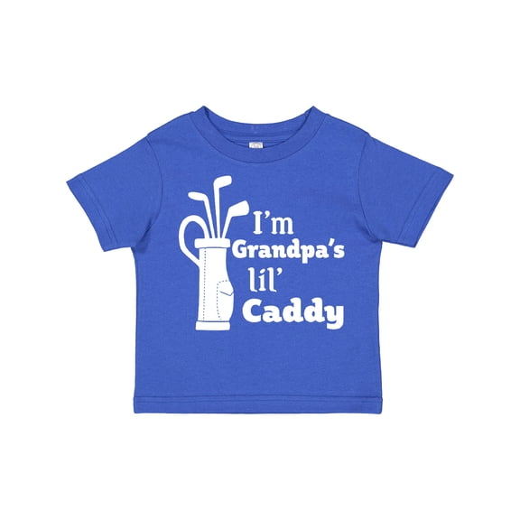Inktastic I'm Grandpa's Lil' Caddy Golf for Kids Boys or Girls Toddler T-Shirt