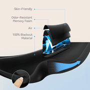 Restnature Sleep Mask, 100% Blackout, Adjustable & Secure Fit, Black Eye Mask for Sleeping