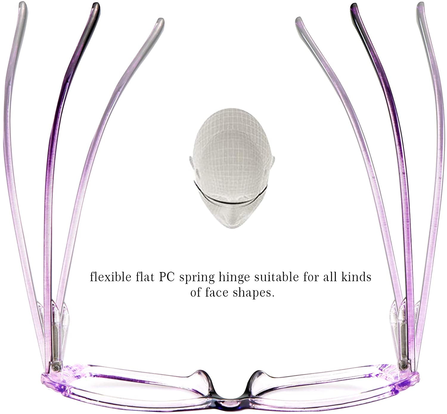 5 Pairs Reading Glasses, Blue Light Blocking Glasses, Computer Reading Glasses for Women and Men, Fashion Rectangle Eyewear Frame(5 Purple, +2.25 Magnification)