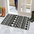 thumbnail image 3 of Collection Accent Door Rug 30x17in Black Moroccan Boho Tribal Design Doormat, Non-Skid Absorbent Door Rug High Traffic Areas Rugs for Entryway Living Room Bedroom, 3 of 6