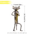 thumbnail image 3 of Too Arts A Playing Cat Metal Sculpture Statue Handwork Handicrafts 3 Funny Design, 3 of 9