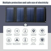 MDHAND 80W Foldable Portable Solar Panel with USB Port for Outdoor Camping RV Travel