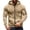 Khaki #2, variant on Men's Winter Raglan Sleeve Hoodie Soft Fleece Full Zip Athletic Jacket Wind Resistant Loose Causal Hoodies, M