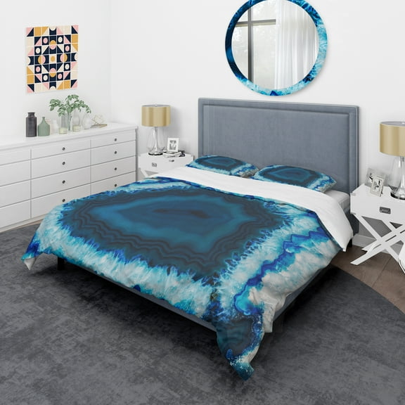 Designart 'Brazilian Thunder Egg' Abstract Duvet Cover Set