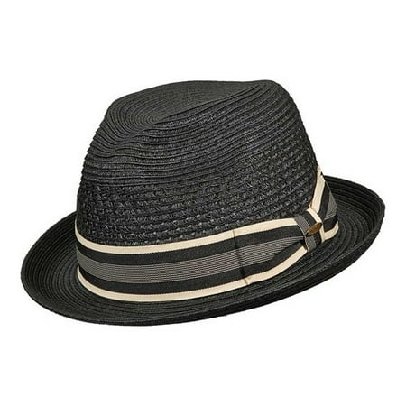 Scala Paper Braid - Men's Scala MS32 Vent Crown Braided Fedora