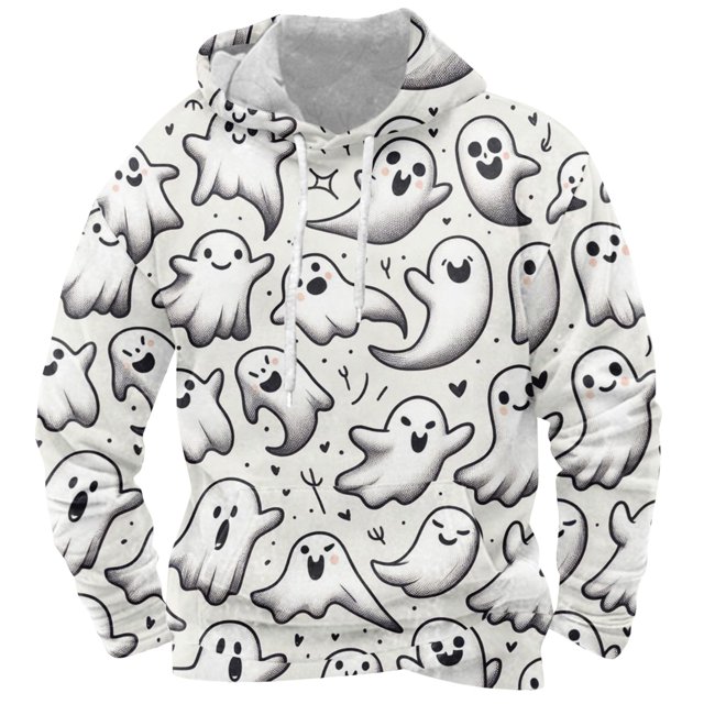 JHLZHS Chandails en Molleton pour Hommes avec Capuches Design Série Automne Hiver Décontracté Imprimé 3D Gris