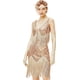 thumbnail image 4 of Vestido estilo flapper de los años 20 con cuello en V para mujer, vestido rugiente de los años 20, gran Gatsby para fiesta, 4 of 5