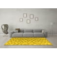 thumbnail image 3 of Ahgly Company Machine Washable Indoor Rectangle Oriental Yellow Modern Area Rugs, 8' x 12', 3 of 4