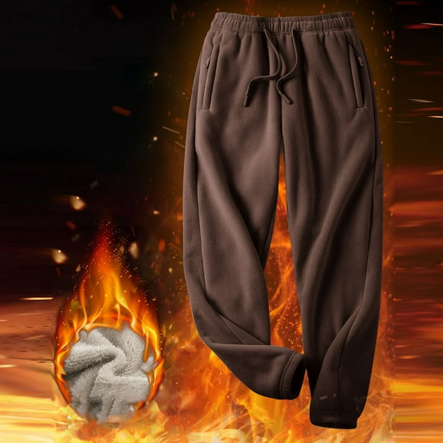 FcBaudy Full Length Pants Men Casual Fall Solid Color Elastic Waist Tie Full Length Pants Men Polyester Pants
