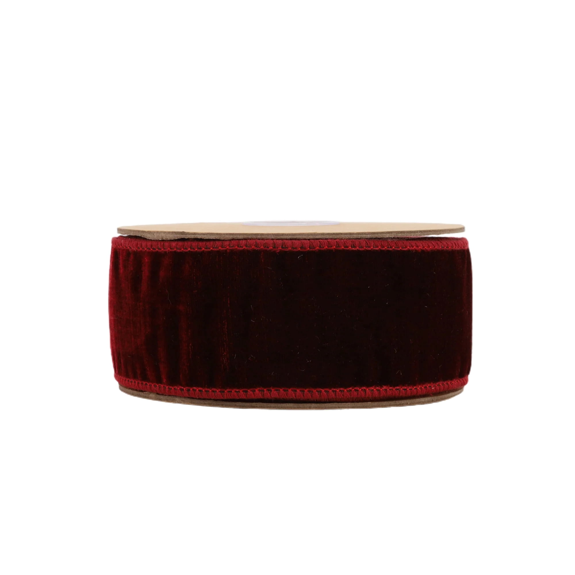 LaRibbons 2 1/2" Wired Premium Velvet Ribbon w/ Tissue Back | Burgundy| 10 Yard Roll