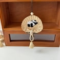 thumbnail image 3 of Panda Car Hanging Ornament Embroidery Panda Cattail Leaf Fan Decoration Mirror Hanging Car Interior Accessories for Car Rear View Mirror Hanging Accessories, 3 of 4