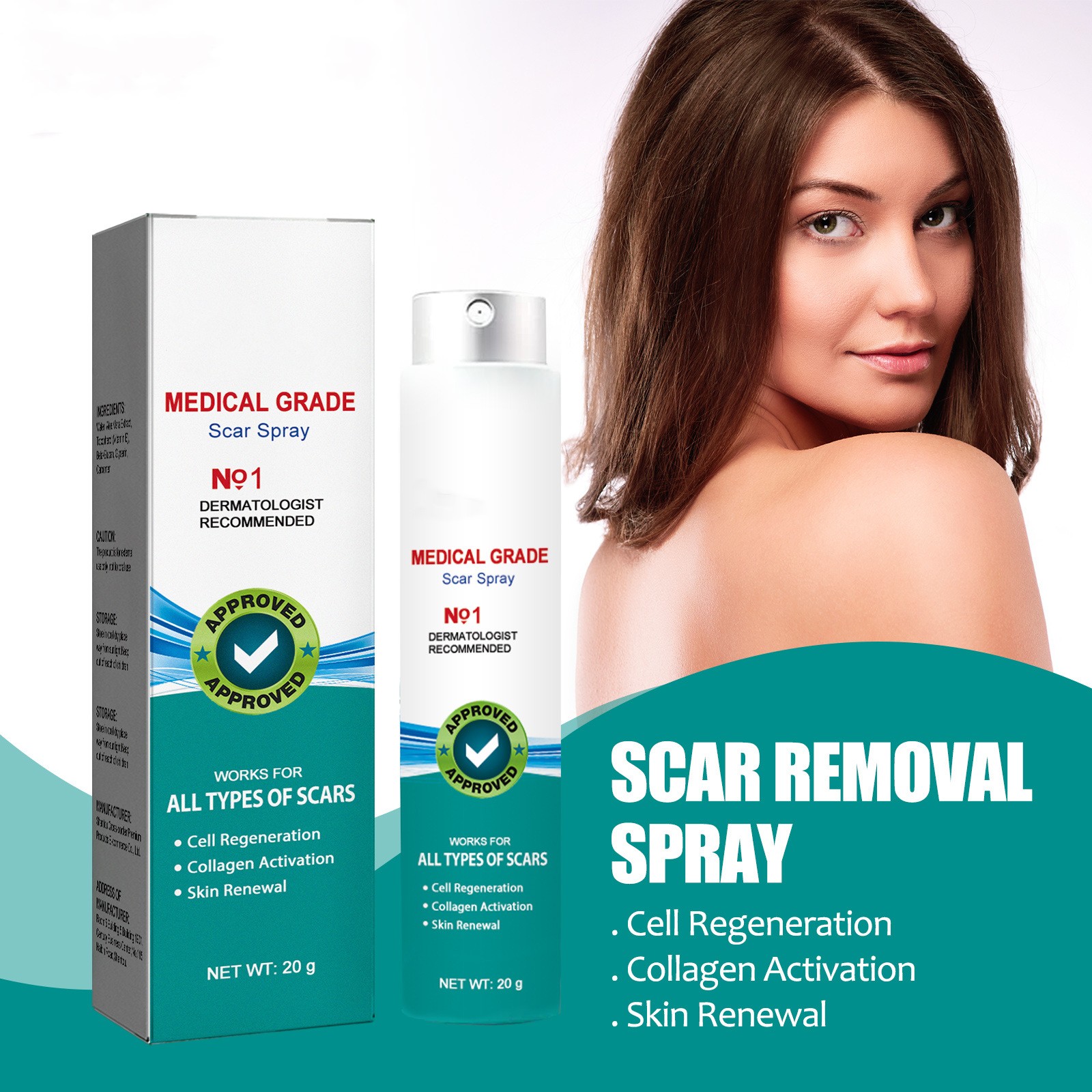 Scar Removal Medical Grade Spray, Pregnant Women Stretch Mark Reduction