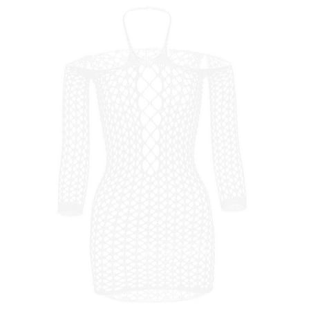 

adviicd Sheer Lingerie For Women Women One Piece Lingerie Lace Baby Dolls Teddy Sleepwear White M