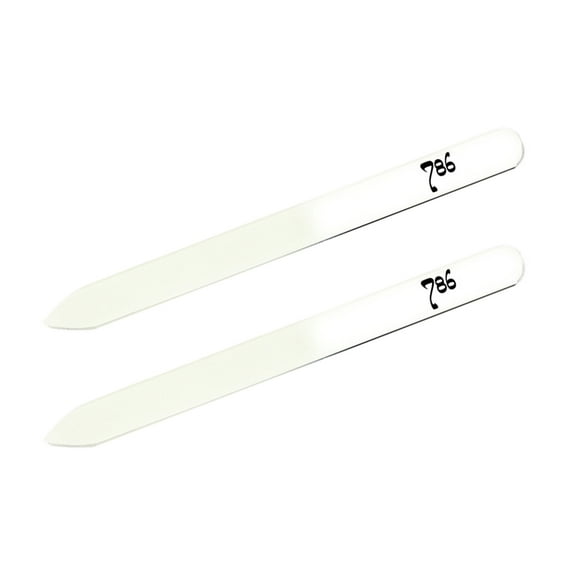 786 Cosmetics Clear Nail Files - 2 Piece Crystal Glass Nail Files Set