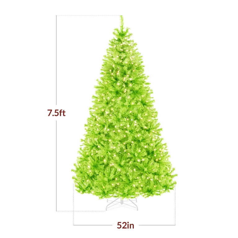 lime cajon ホールツリー Best Choice Products 7.5ft Pre-Lit Lime Green Christmas Tree
