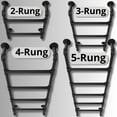thumbnail image 3 of 4-Step Wall-Mounted Ladder – Basement Egress Window Well Exit – 4 Rung Wall-Fixed Ladder, 3 of 9