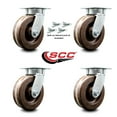 thumbnail image 2 of 6 Inch Kingpinless High Temp Phenolic Wheel Swivel Caster Set with Swivel Locks, 2 of 2