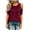0629LiBrick Red, variant on Wang6 Plus Size Cold Shoulders T Shirts for Women Summer Loose Fit Short Sleeve Tops Causal Crew Neck Solid Tees 0629LiWhite XL