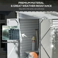 thumbnail image 5 of Outsunny 4.6' x 9' Metal Outdoor Storage Shed, Garden Utility Tool House with Double Lockable Doors for Backyard, Patio, Lawn, Garage, White, 5 of 10