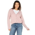 thumbnail image 3 of Celebrity Pink Women's Scalloped Hem Jewel Button Cardigan Sweater with Long Sleeves, Sizes XS-XXXL, 3 of 6