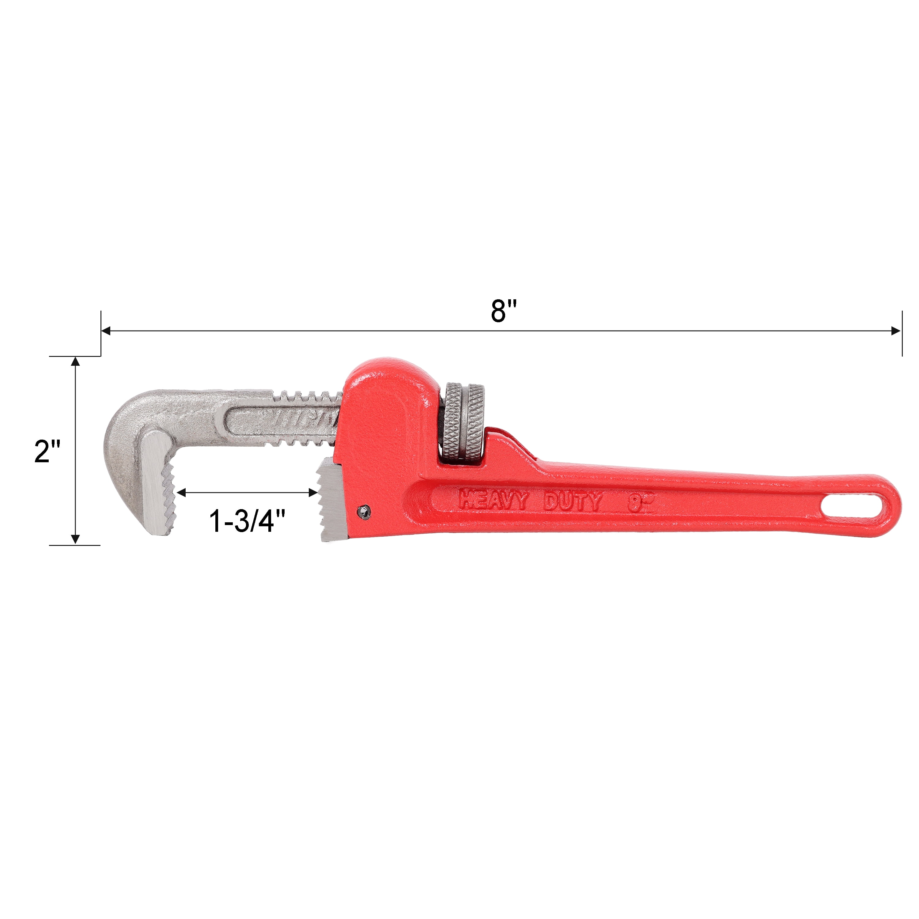 4Pcs Heavy Duty Pipe Wrench Set (8-24 Inch) - Adjustable, Alloy Steel, Grip