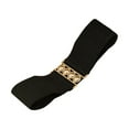 thumbnail image 1 of Cinturón elástico ancho para mujer, decoración de ropa, elegante y decorativo. Negro, 1 of 9
