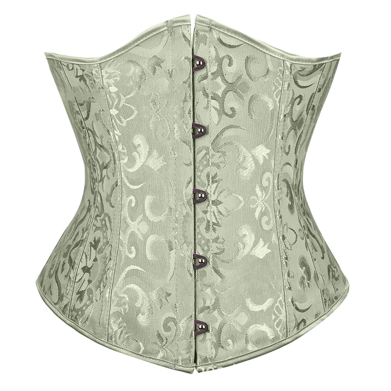 Odeerbi Medieval Boned Corset for Women Vintage Jacquard  display picture 1