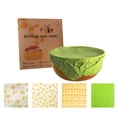 thumbnail image 4 of Yeacher Beeswax Cloth Wraps Covers Reusable Eco-Friendly Wash Wrap Stretch Lids, 4 of 8