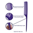 thumbnail image 4 of Allegro Combs 61 XL Rat Tail Combs Wide Tooth Comb Detangling Hair Styling Coarse Hair For Women 3 Units (Dark Purple), 4 of 5