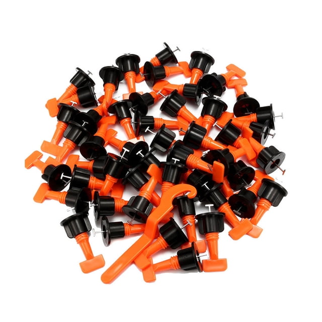 Yeacher 50 PCS Tile Leveling System Reusable Tile Leveler Spacers and 1PC Wrenches Construction Tools for Wall Floor Bathroom Tile Adjustment