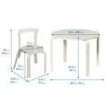 thumbnail image 2 of ECR4Kids Bentwood Table and Curved Back Chair Set, Kids Furniture, White Wash, 5-Piece, 2 of 9