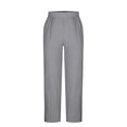 thumbnail image 5 of Inglocry Men's Casual Linen Cotton Pants Elastic Waist Summer Beach Trousers Lightweight Yoga Vacation Pants with Pockets Gray 2XL, 5 of 5