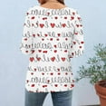 thumbnail image 4 of Mifsaly 3/4 Sleeve Valentines Shirt Women Bow Print Crewneck Blouse Heart Graphic Pullover Tops Girlfriend Gifts Loose T-Shirts Fashion Spring Summer Outfits M, 4 of 7