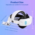 thumbnail image 4 of Comfort Head Strap Battery For Meta Quest 3s/Quest 3 Built-in 6000mAh Rechargeable Battery Elite Strap Enhance Gaming Time And Balance, 4 of 9
