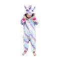 thumbnail image 2 of NewPlush - Pijama de unicornio Galaxy colorido para niñas y niños, de forro polar suave, d NewPlush NewPlush, 2 of 2
