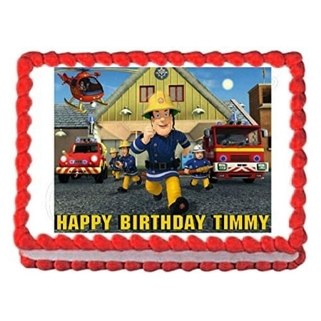 FIREMAN SAM party decoration edible cake image cake topper frosting