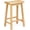 Natural, variant on PJ Wood 24 Inch High Easy to Maintain Single A Frame Classic Bar Stool Saddle-seat with Built in Bars as Footrests, Natural Wood