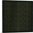 thumbnail image 1 of ARTCANVAS Art Deco Diamond Yellow Geometric Design Canvas Art Print - Size: 12" x 12" (1.50" Deep), 1 of 9