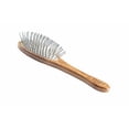 thumbnail image 2 of Style & Detangle Pet Brush Alloy Pin Pure Bamboo Handle Medium Oval Dark Finish Model A9-DB, 2 of 4